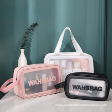 Women Travel Storage Bag Toiletry Organize Waterproof PVC Portable Transparent MakeUp Bag Zipper Cosmetic Bag